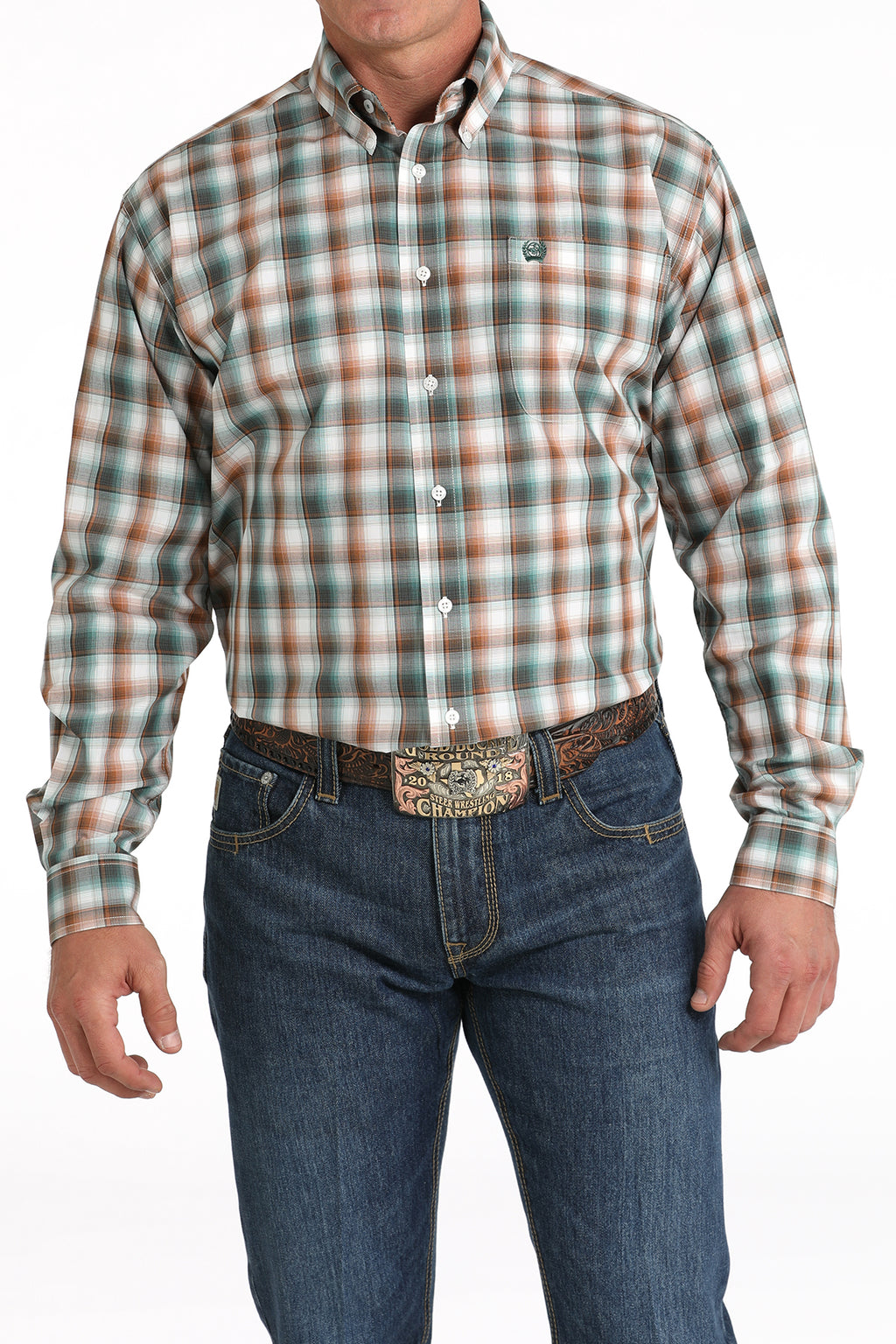 CINCH Men's Plaid Button-Down Western Shirt