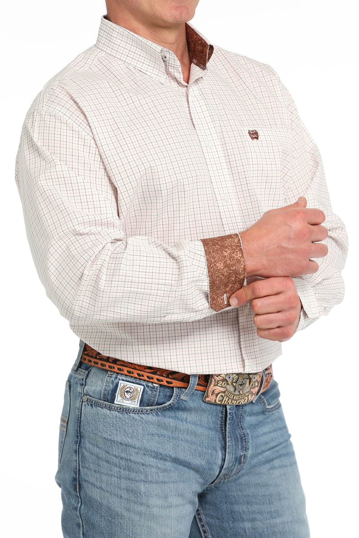 CINCH Men's White Button-Down Western Shirt