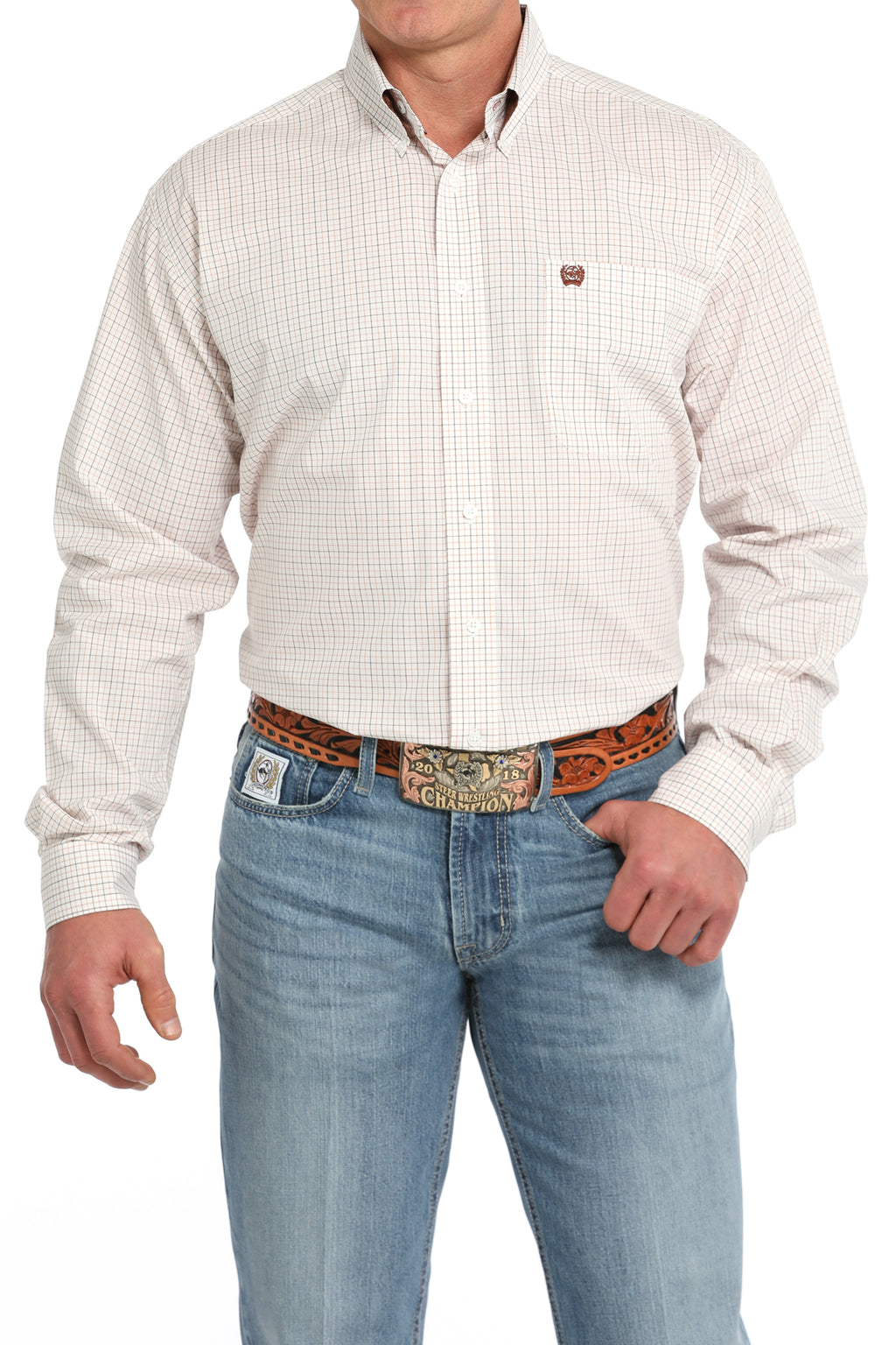 CINCH Men's White Button-Down Western Shirt