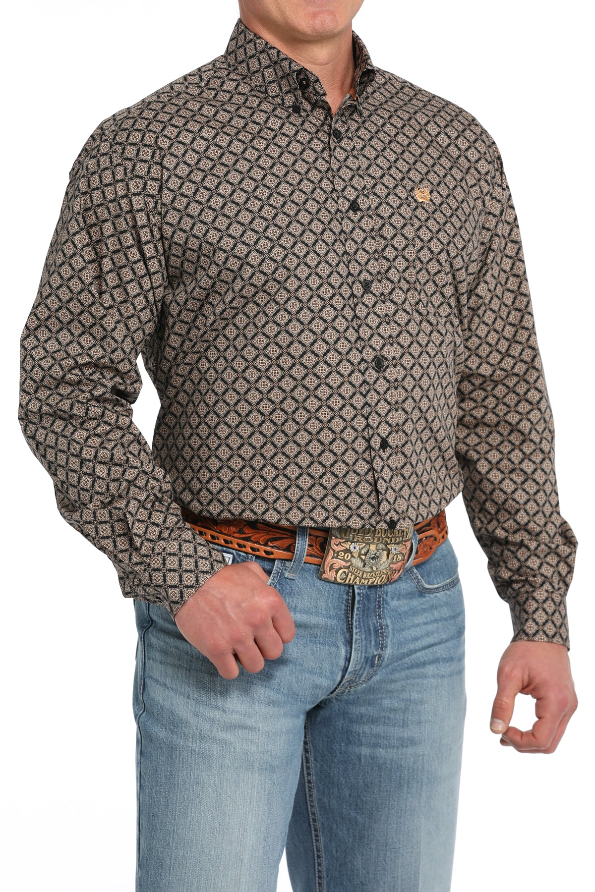 CINCH Men's Black Button-Down Western Shirt