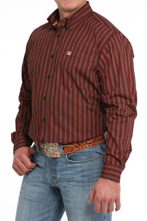 CINCH Men's Red Button-Down Western Shirt