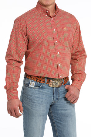 CINCH Men's Red Button-Down Western Shirt