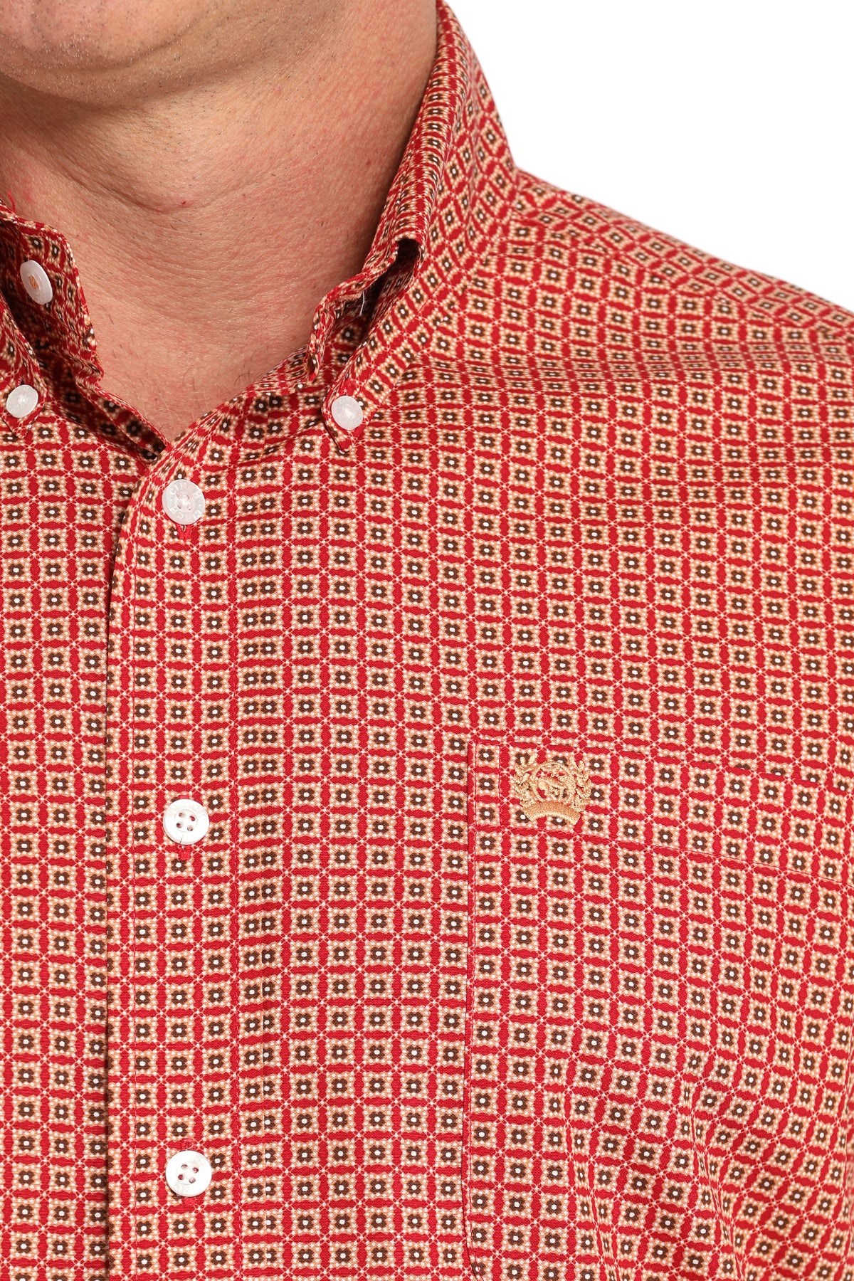 CINCH Men's Red Button-Down Western Shirt