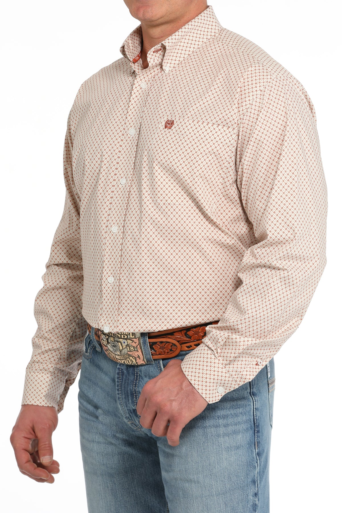 CINCH Men's Cream Button-Down Western Shirt