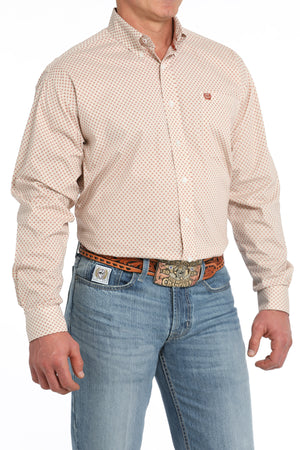 CINCH Men's Cream Button-Down Western Shirt