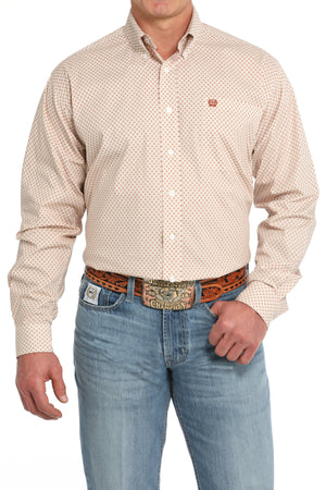 CINCH Men's Cream Button-Down Western Shirt