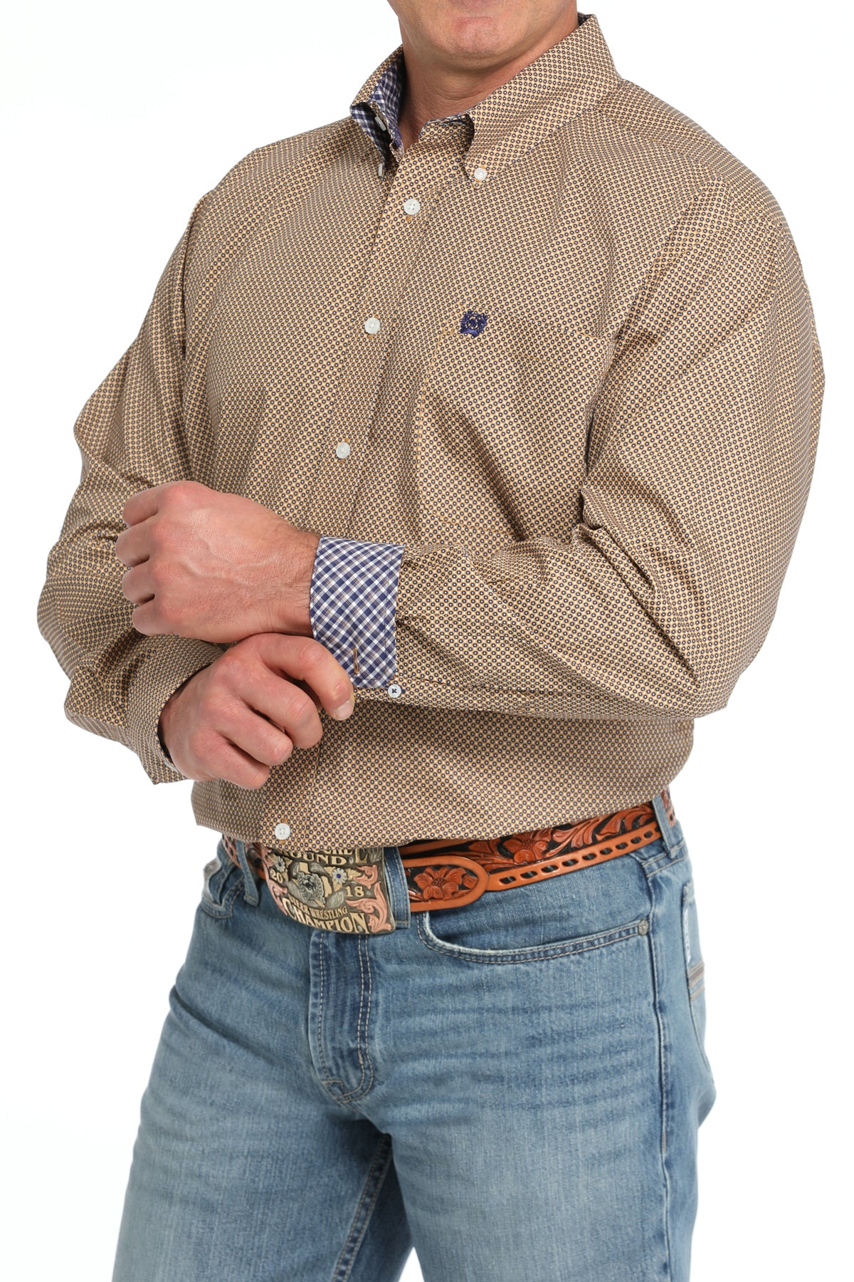 CINCH Men's Gold Button-Down Western Shirt