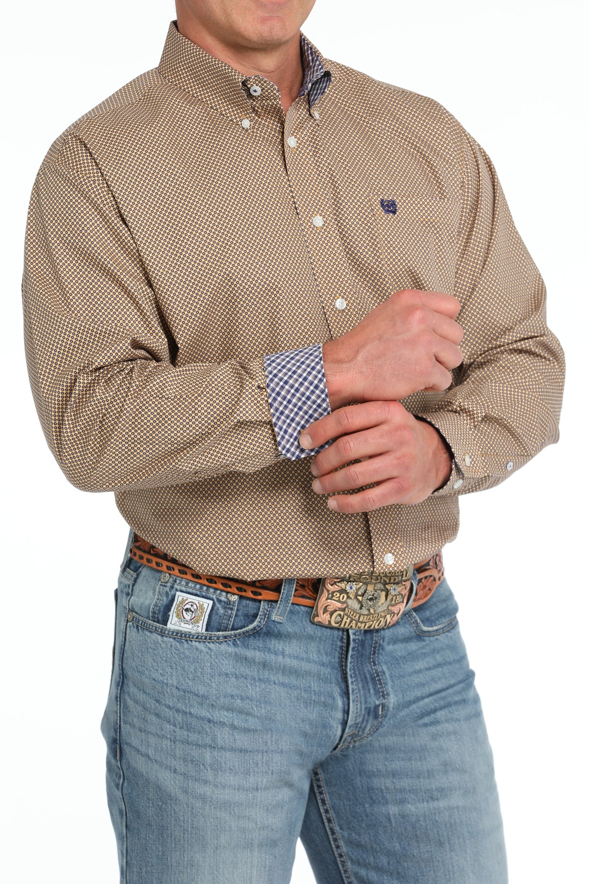 CINCH Men's Gold Button-Down Western Shirt