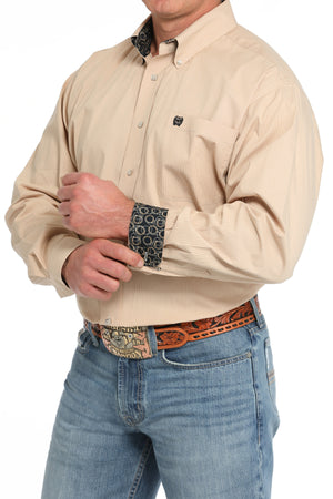 CINCH Men's Gold Stripe Button-Down Western Shirt