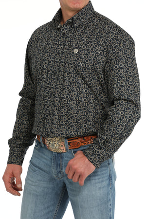 CINCH Men's Navy Button-Down Western Shirt