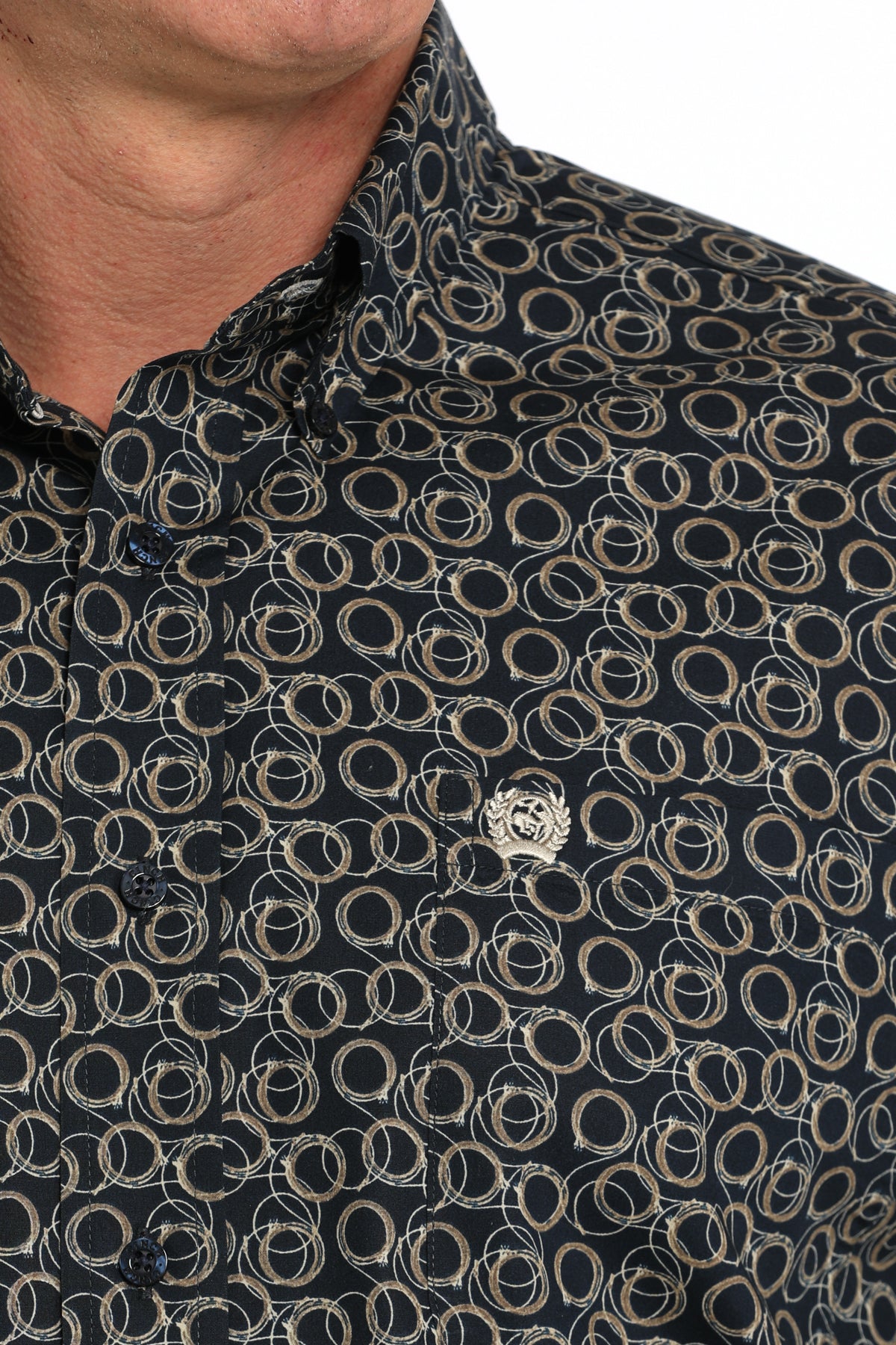 CINCH Men's Navy Button-Down Western Shirt