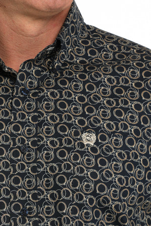 CINCH Men's Navy Button-Down Western Shirt