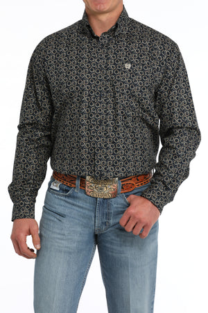 CINCH Men's Navy Button-Down Western Shirt