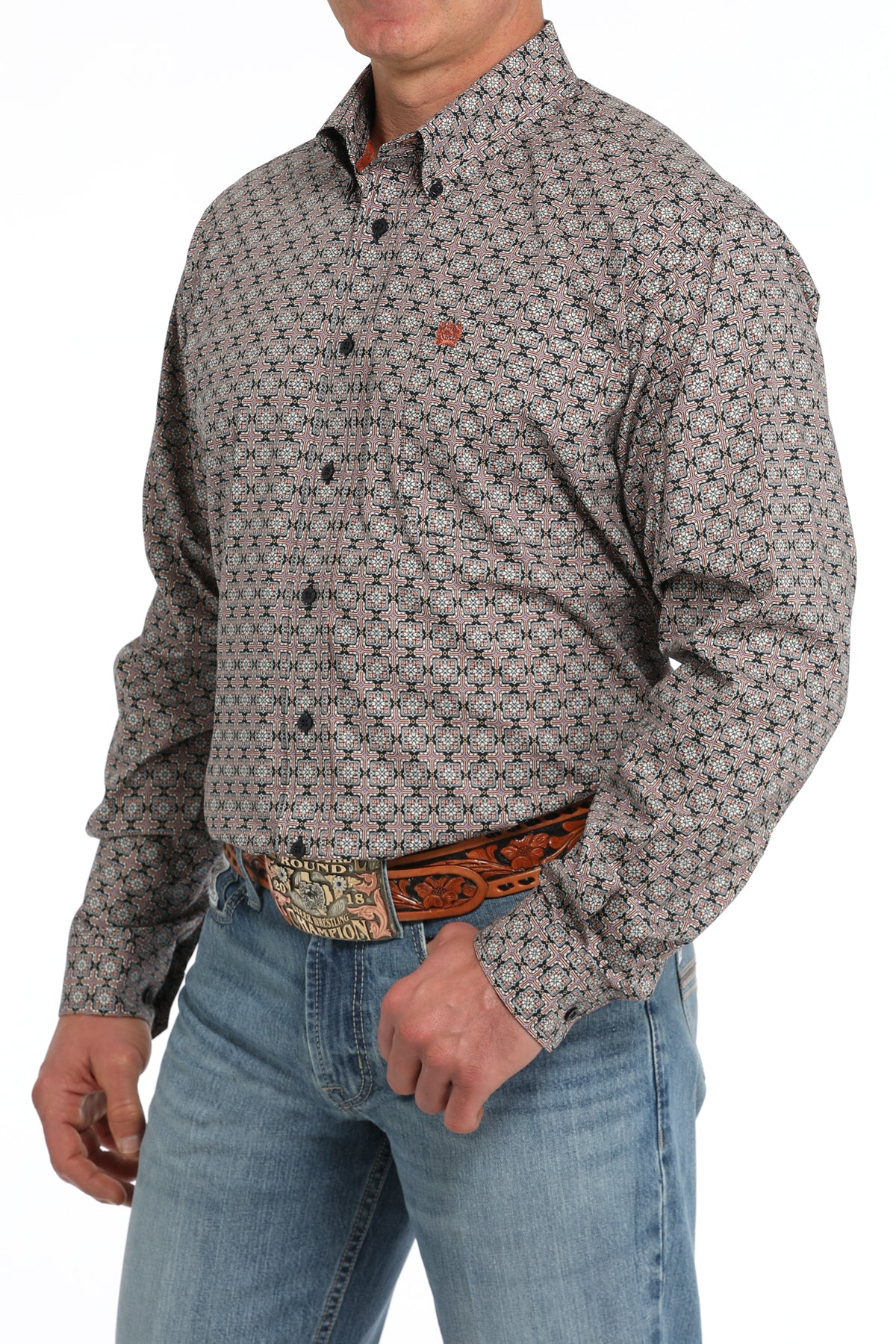 CINCH Men's Navy Button-Down Western Shirt