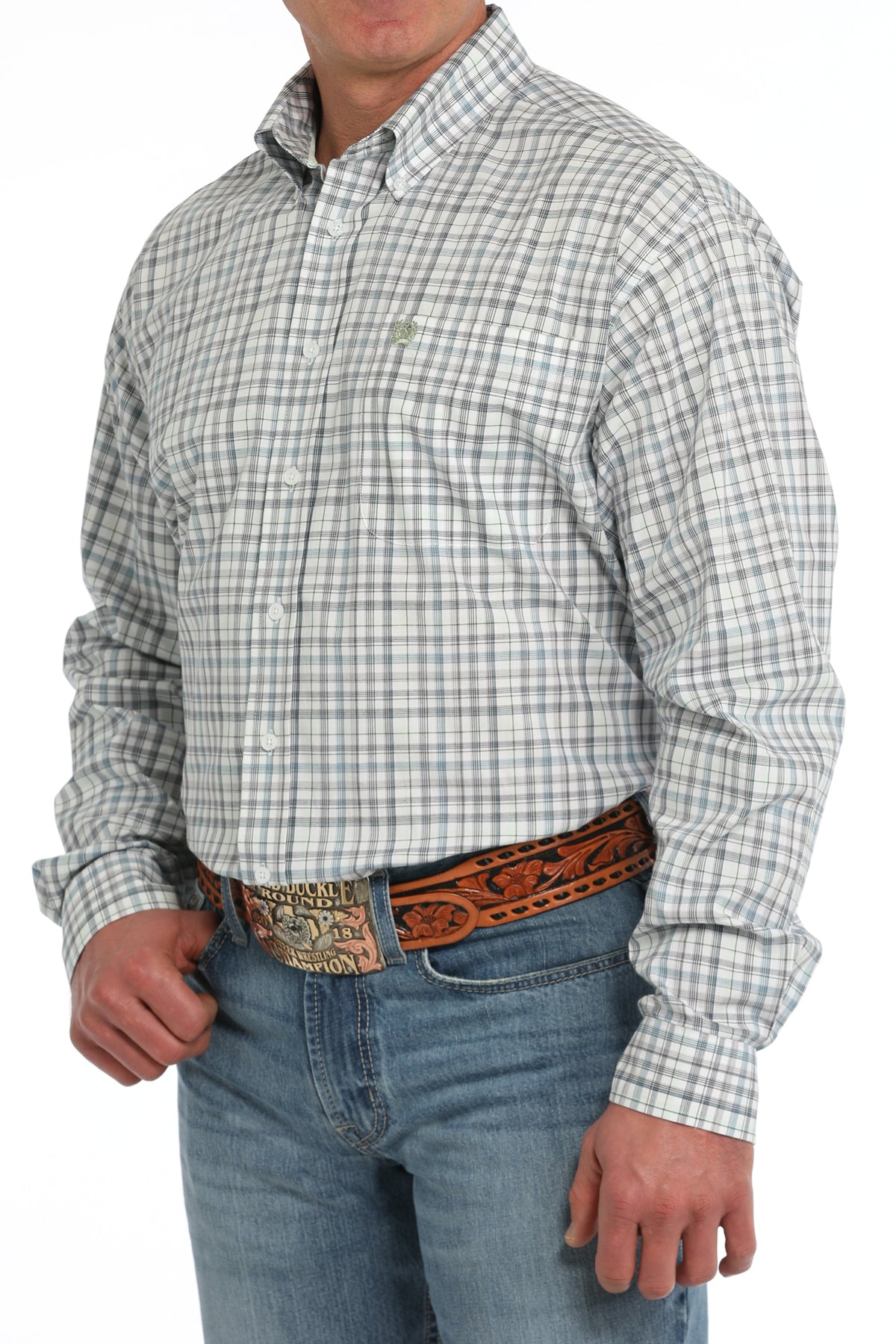 CINCH Men's Plaid Button-Down Western Shirt