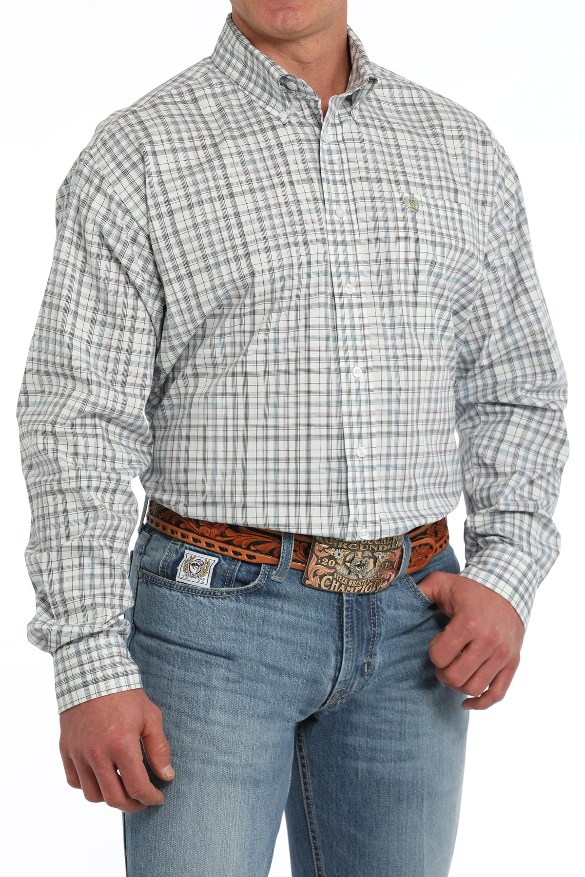 CINCH Men's Plaid Button-Down Western Shirt