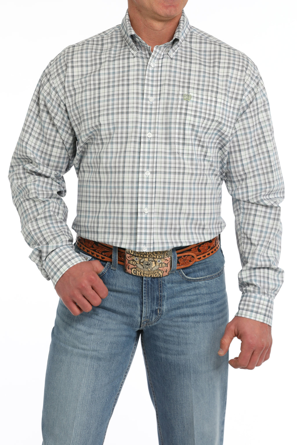 CINCH Men's Plaid Button-Down Western Shirt