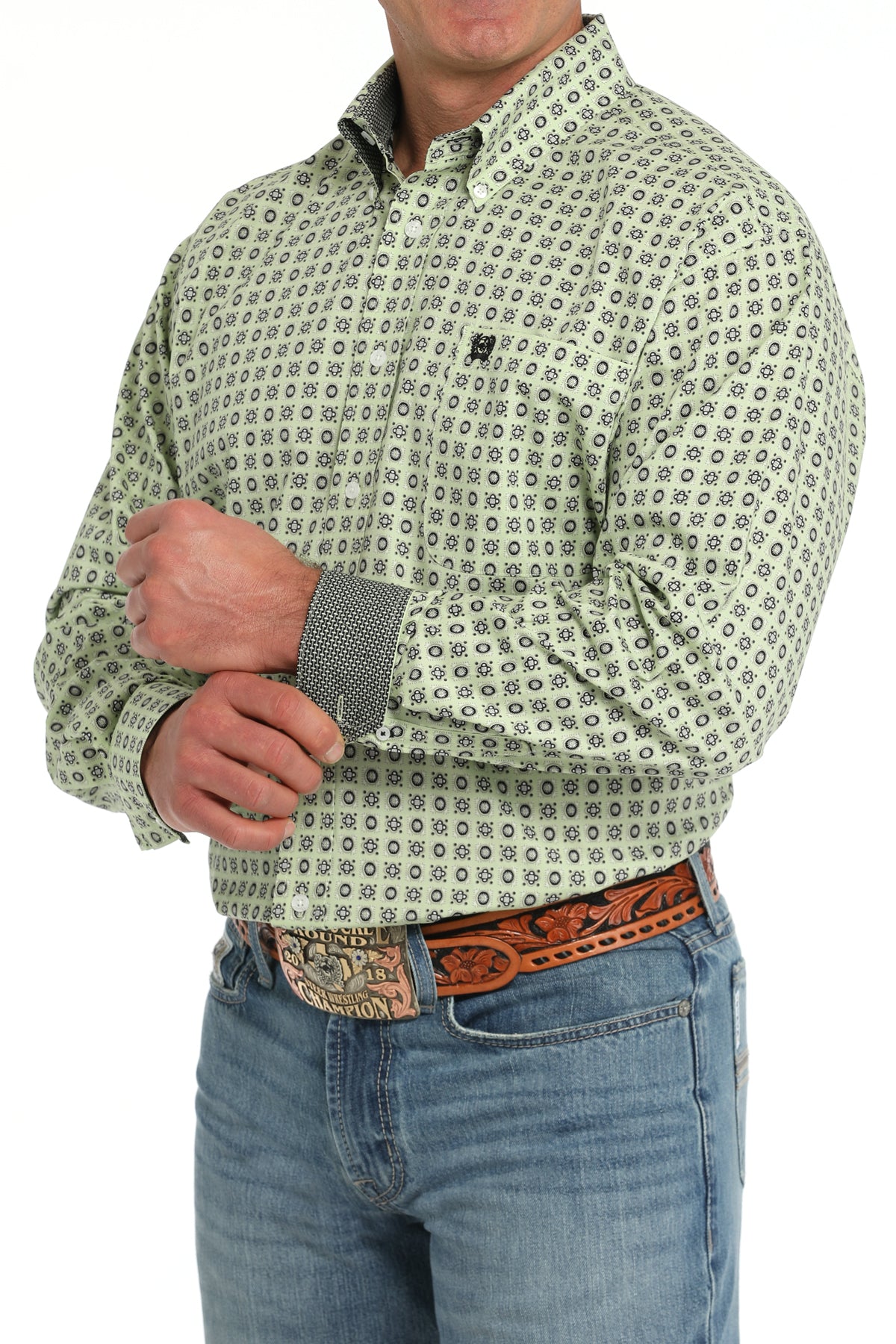 CINCH Men's Lime Button-Down Western Shirt