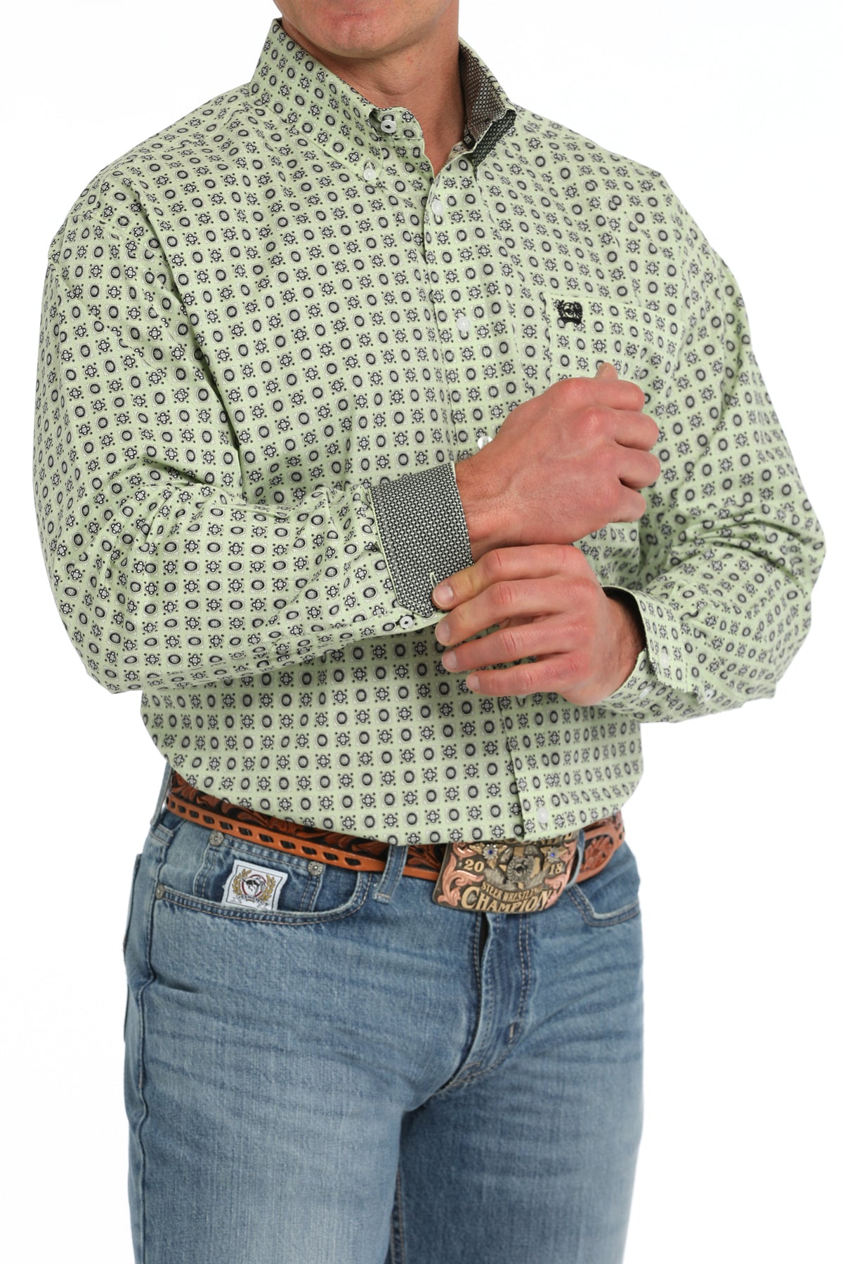 CINCH Men's Lime Button-Down Western Shirt