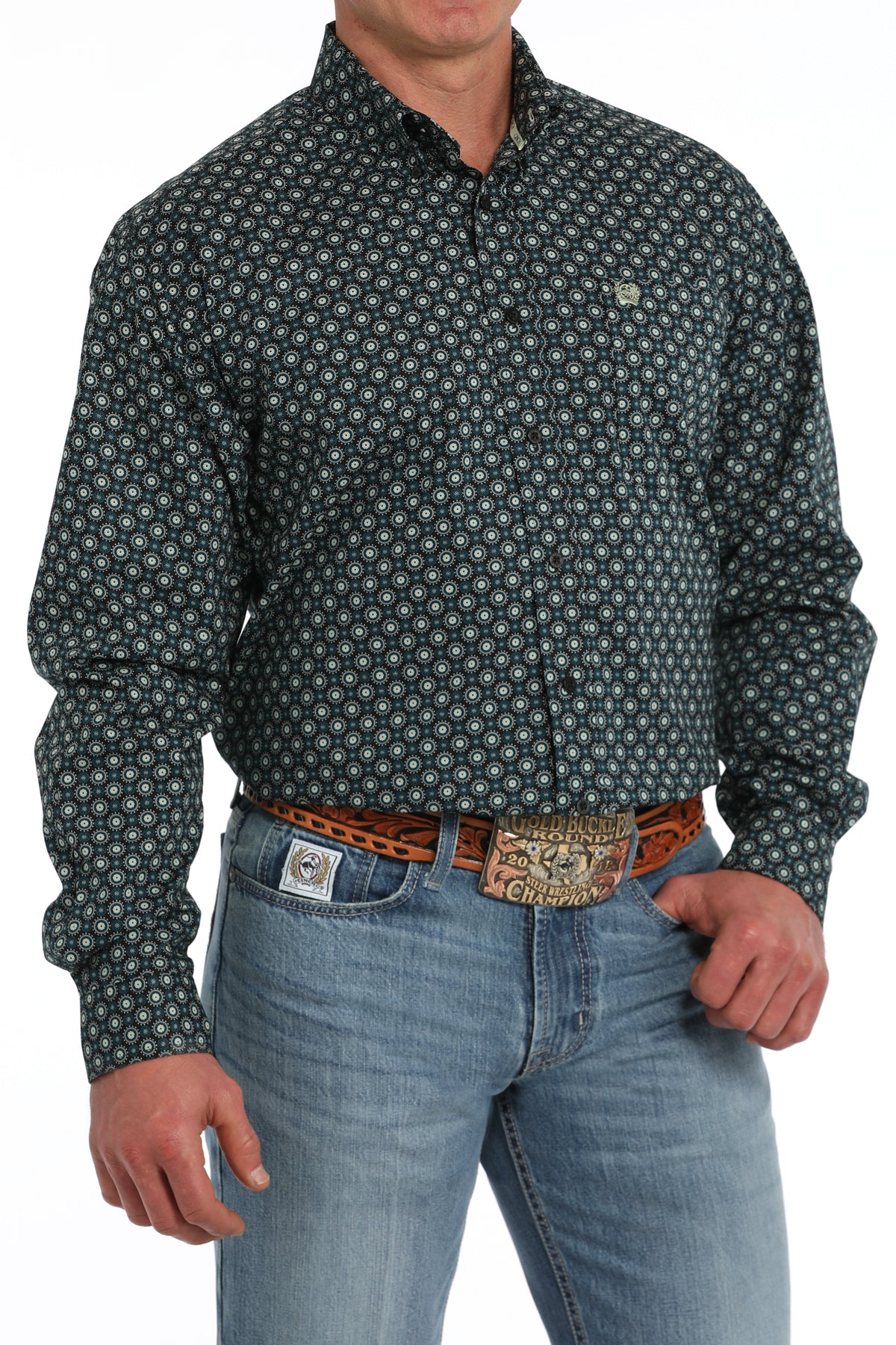 CINCH Men's Black Button-Down Western Shirt