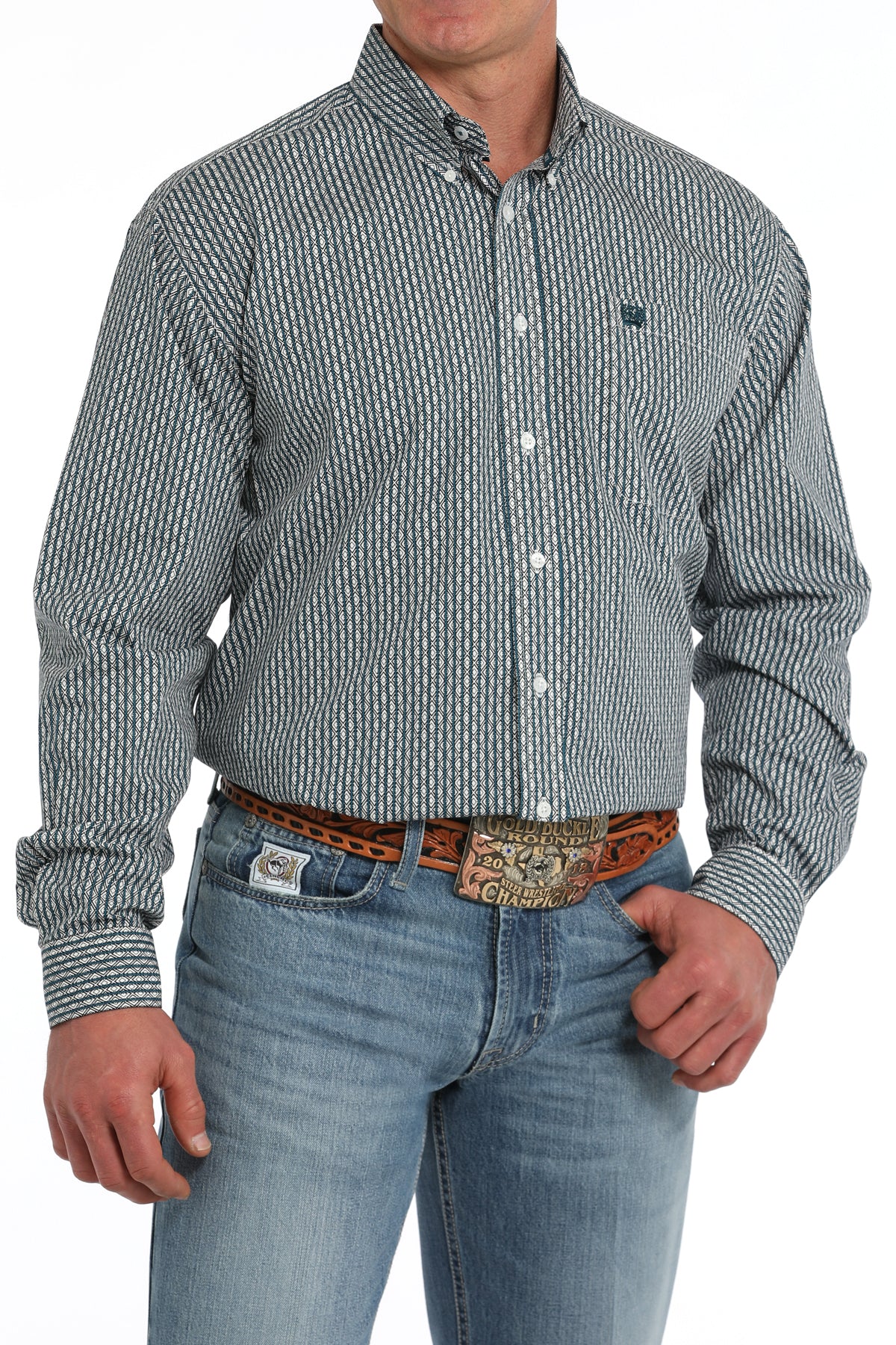 CINCH Men's White Button-Down Western Shirt