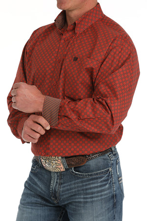 CINCH Men's Red Button-Down Western Shirt