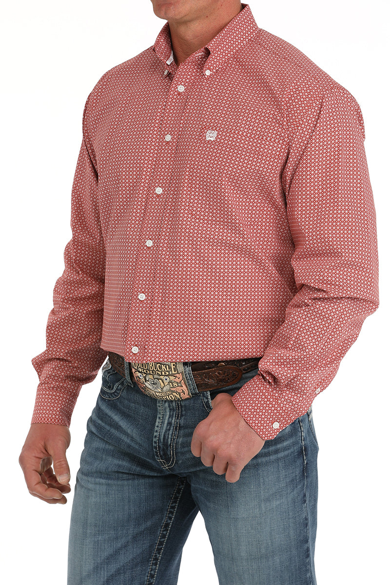 CINCH Men's Red Button-Down Western Shirt