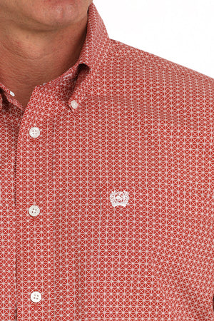 CINCH Men's Red Button-Down Western Shirt