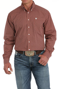 CINCH Men's Red Button-Down Western Shirt