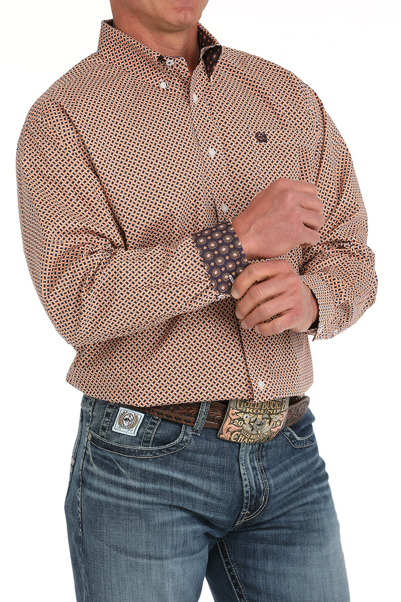 CINCH Men's Coral Button-Down Western Shirt