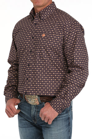 CINCH Men's Purple Button-Down Western Shirt