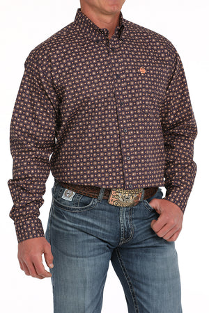 CINCH Men's Purple Button-Down Western Shirt