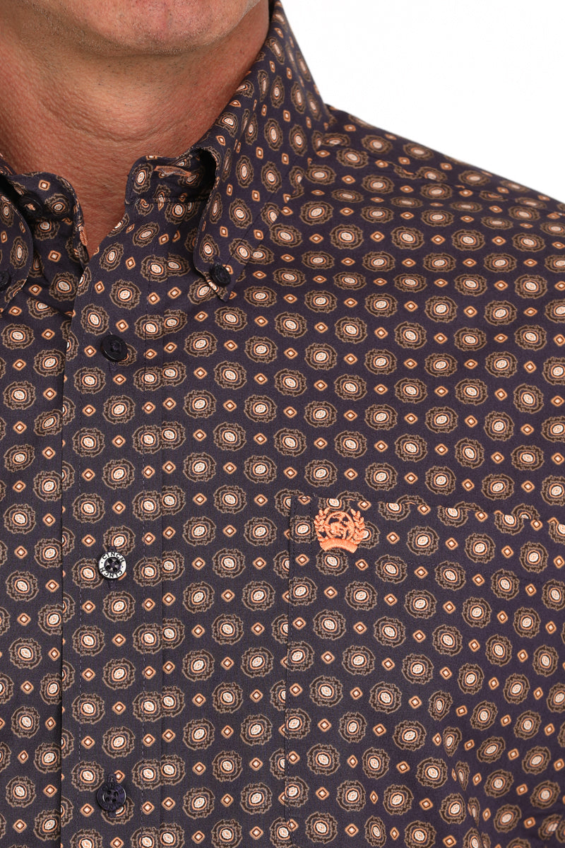 CINCH Men's Purple Button-Down Western Shirt