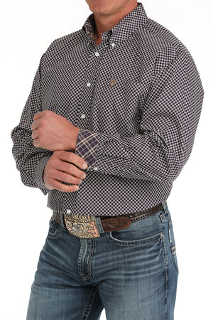 CINCH Men's Purple Button-Down Western Shirt