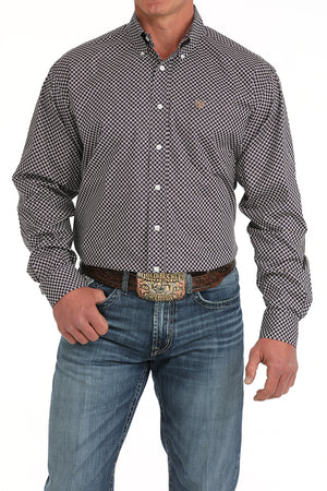 CINCH Men's Purple Button-Down Western Shirt