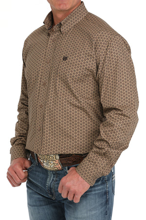 CINCH Men's Brown Button-Down Western Shirt