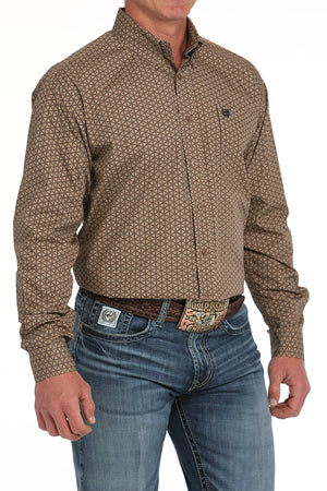 CINCH Men's Brown Button-Down Western Shirt