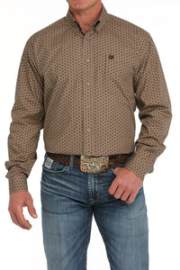 CINCH Men's Brown Button-Down Western Shirt