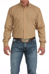 CINCH Men's Orange Button-Down Western Shirt