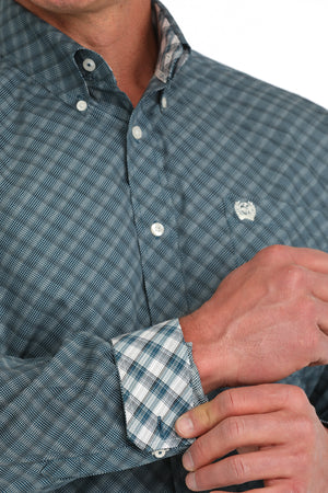 CINCH Men's Blue Button-Down Western Shirt