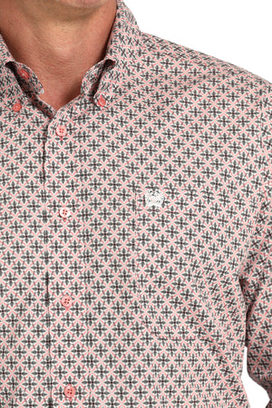 CINCH Men's Pink Button-Down Western Shirt
