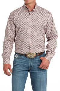 CINCH Men's Pink Button-Down Western Shirt