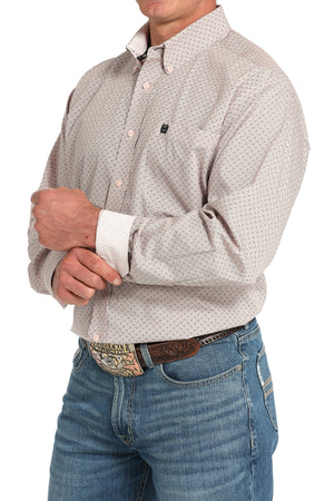 CINCH Men's Pink Button-Down Western Shirt