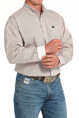 CINCH Men's Pink Button-Down Western Shirt
