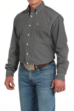 CINCH Men's Grey Button-Down Western Shirt