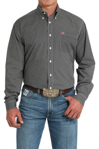 CINCH Men's Grey Button-Down Western Shirt