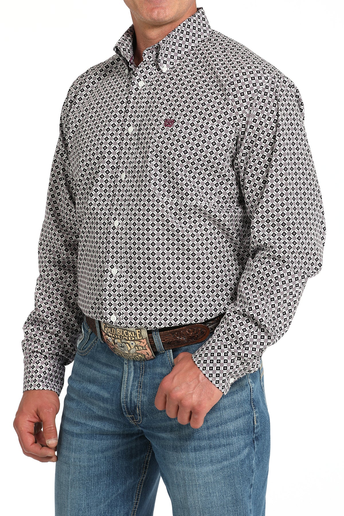 CINCH Men's White Button-Down Western Shirt