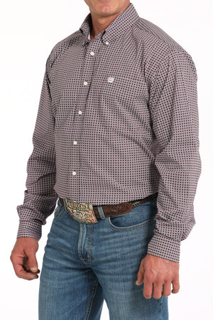 CINCH Men's Purple Button-Down Western Shirt