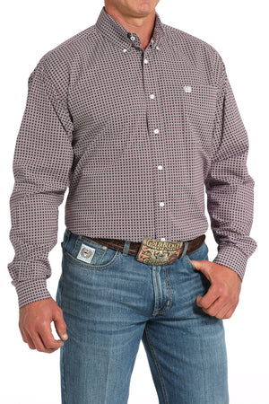 CINCH Men's Purple Button-Down Western Shirt