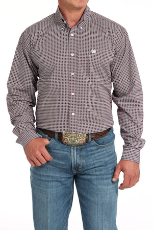 CINCH Men's Purple Button-Down Western Shirt